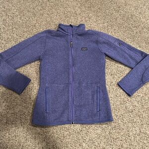 Patagonia lavender Los Gatos zip up front sweater jacket sz XS-S